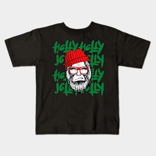 Christmas Holly Jolly BigFoot Kids T-Shirt